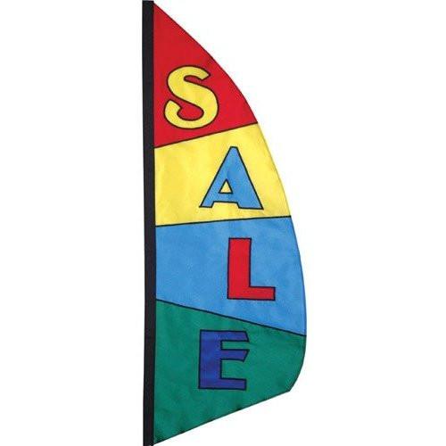 Sale - 8.5 ft Block Rainbow Feather Banner