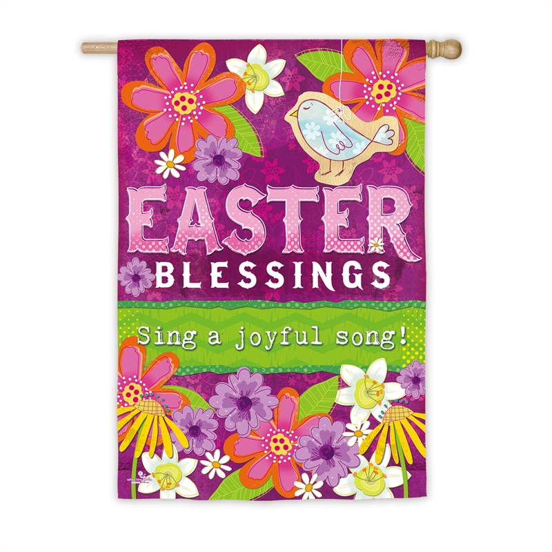 Easter House Flag - Easter Blessings