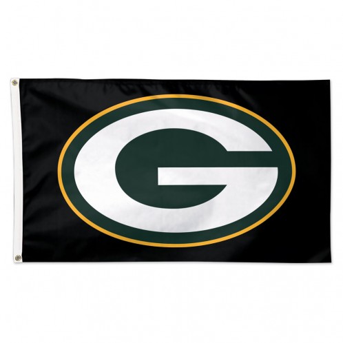 Green Bay Packers 3' X 5' "G" Black Deluxe Flag