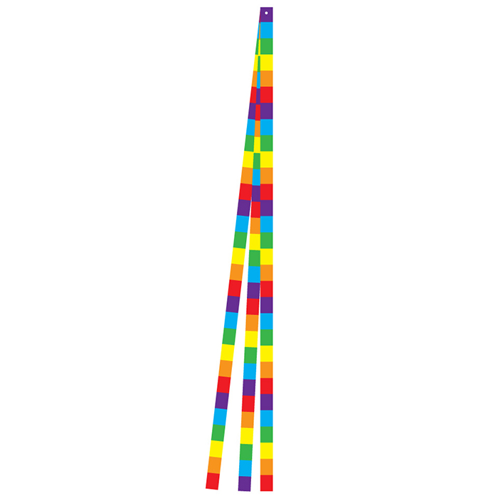 Rainbow Stripe 15' Tails